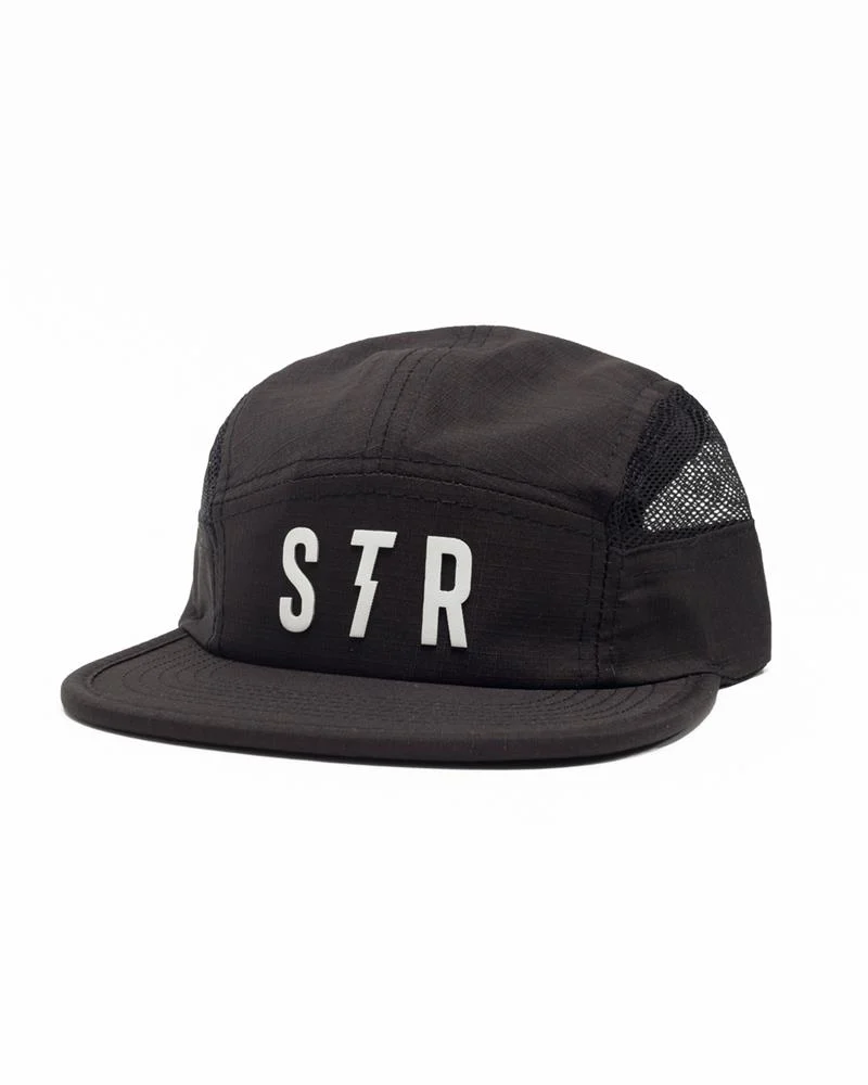 Boné Stranger Five Panel Running Bomb STR Tag (Preto)